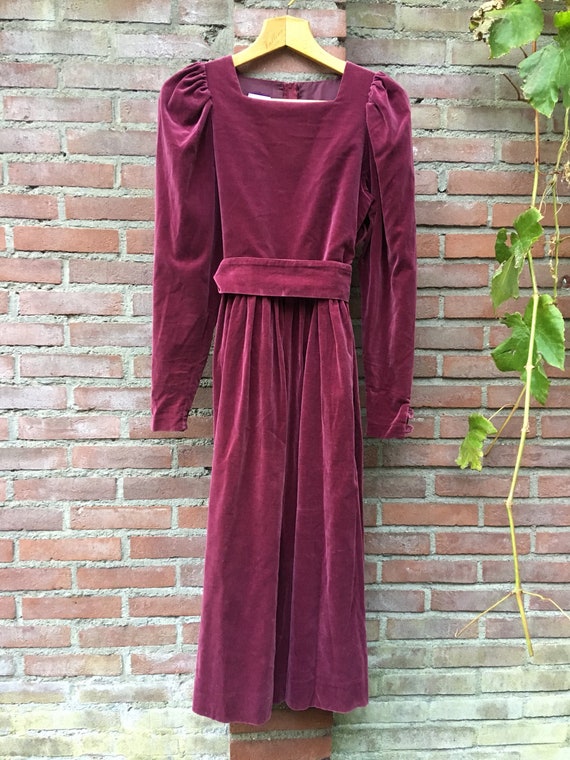 laura ashley red velvet dress