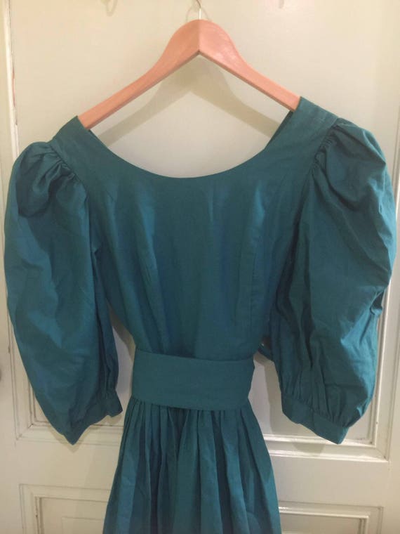 Laura Ashley vintage teal dress - image 3