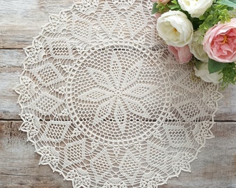 Vintage style crochet doily, crochet table centerpiece, lace doily, cottage chic home decor, table decorations