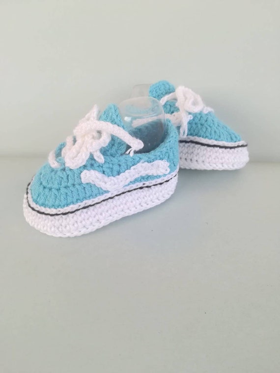 Zapatos vans tejidos top a crochet usadas