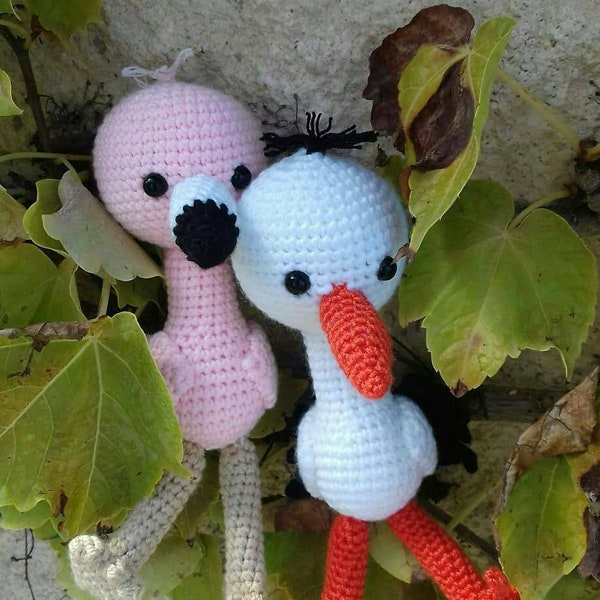 Amigurumi des Flamenco oder  Storch