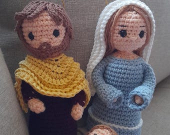 Belen de amigurumi. Pesebre