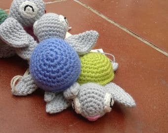 Tortuga sonajero turtle rattle de amigurumi
