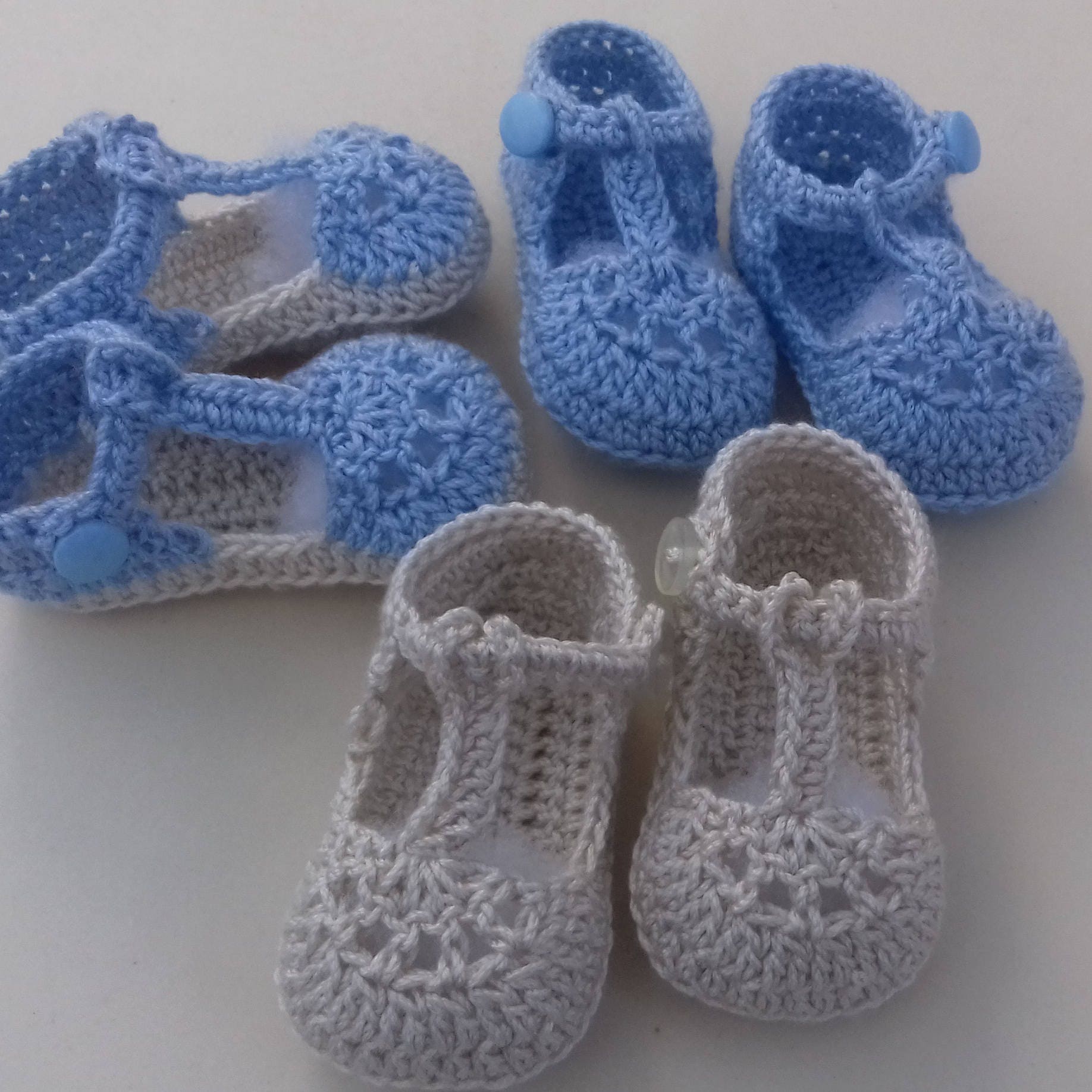 Patucos ,zapatos bebe recien nacido crochet lana, suela 8,5 cm