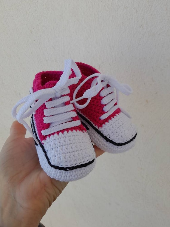 botón Prehistórico Proceso de fabricación de carreteras Zapatillas De Crochet Tipo Converse All Star Para Bebe. Envio - Etsy