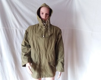 waxed canvas anorak pullover