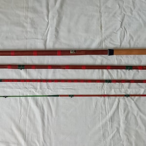 Vintage Bamboo Fishing Rod,,CANNE JAPONAISE BOISSEAUROUET Neptune&#39;&#39;