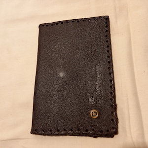 Vintage Handmade Dark Brown Leather Men&#39;s Wallet - NEW