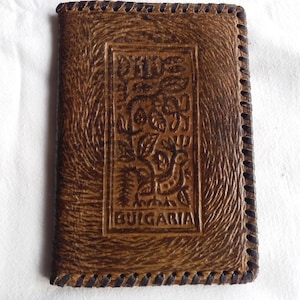 Vintage Handmade Dark Brown Leather Men&#39;s Wallet - NEW