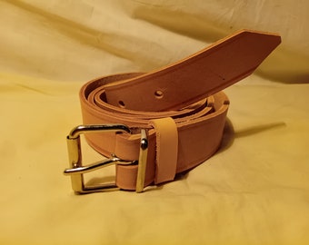 Vintage Bulgarian Army Soldier Leather Belt - NEW