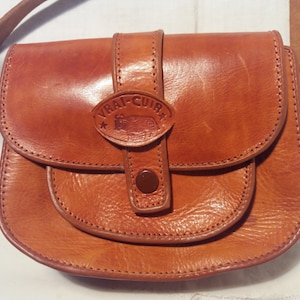 Vintage La Coquette Brown Leather Woven Midsize Shoulder Bag Purse