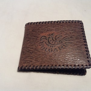 Vintage Handmade Dark Brown Leather Men&#39;s Wallet - NEW