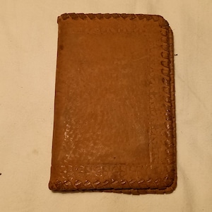 Vintage Handmade Brown Leather Men&#39;s Wallet - NEW