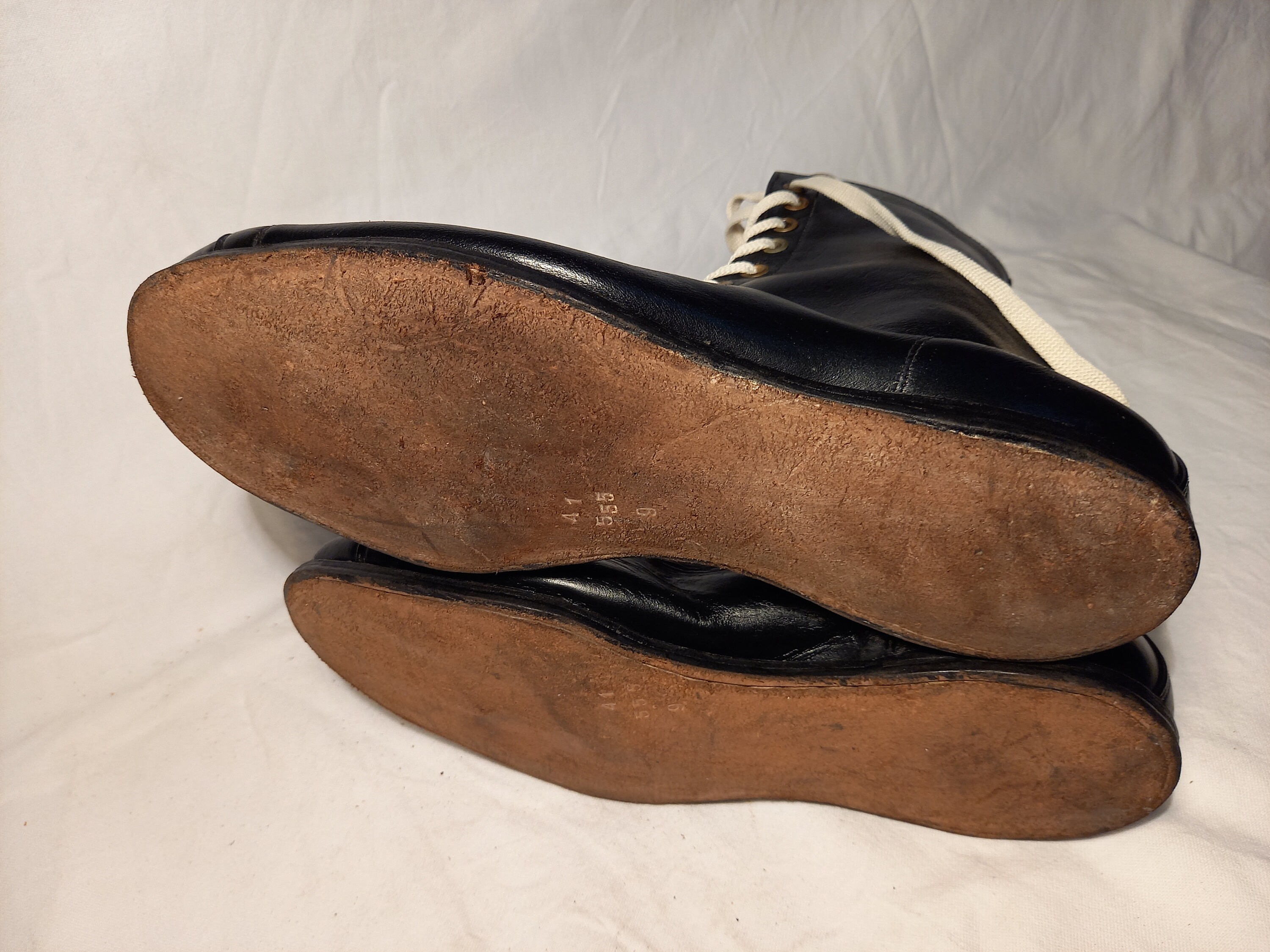 Vintage Black Leather Boxing Shoes - NEW - Etsy