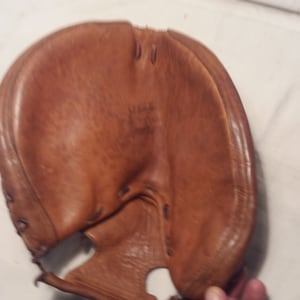 Vintage Brown Leather Baseball Catcher Mitt / Catcher Glove /