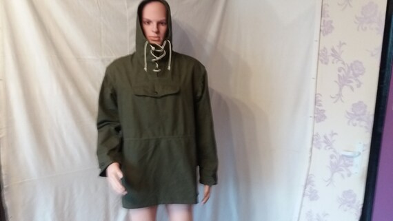Vintage 1980's Military Green Canvas Anorak - NEW