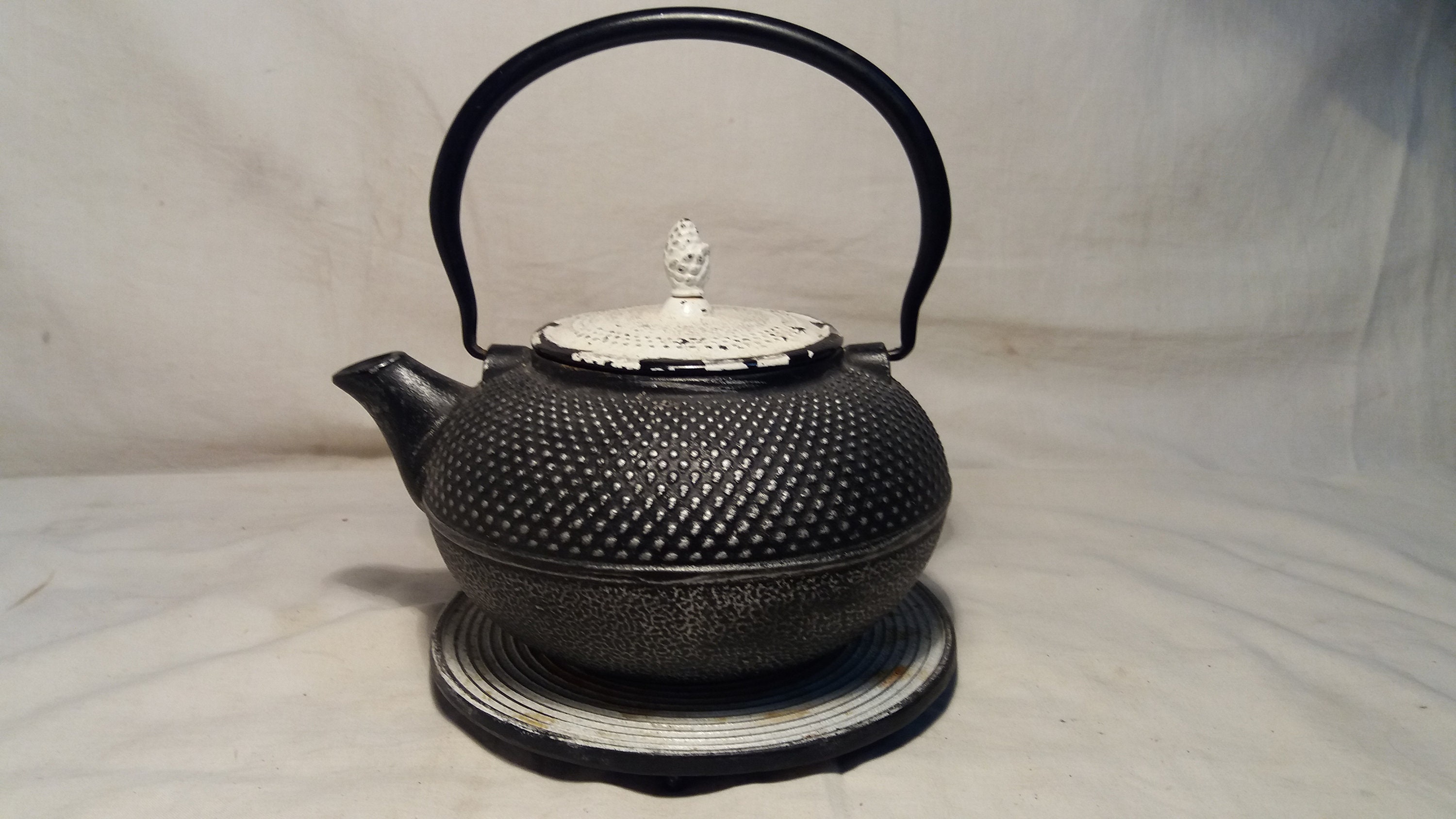 Vintage Japanese Cast Iron Kettle/heavy Teapot Set Etsy
