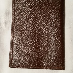 Vintage Dark Brown Leather Men&#39;s Wallet - NEW