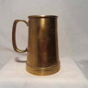 Vintage 1965's Brass Mug - With Dedication