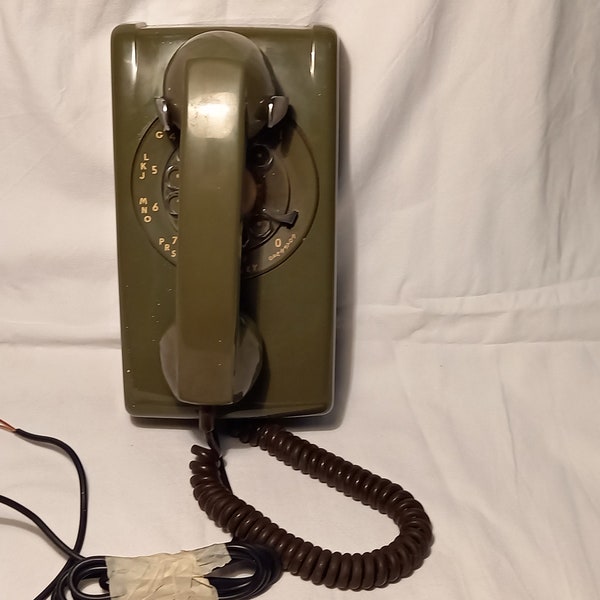 Vintage Green Wall Phone