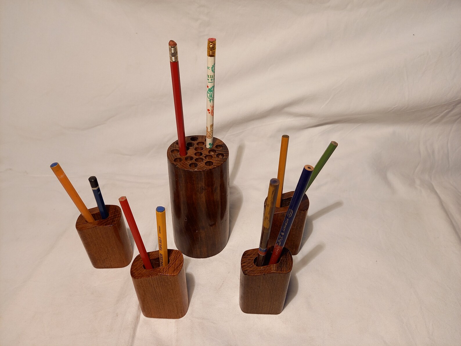 Vintage Handmade Wooden Pencil Cases SET Etsy UK