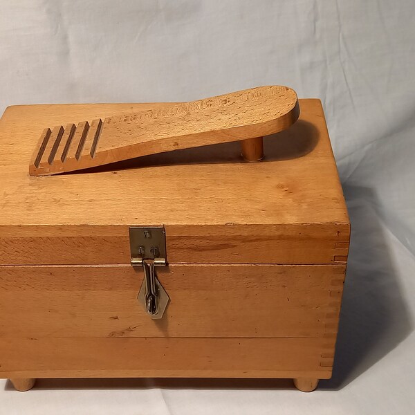 Wooden Shoe Polish Box Etsy