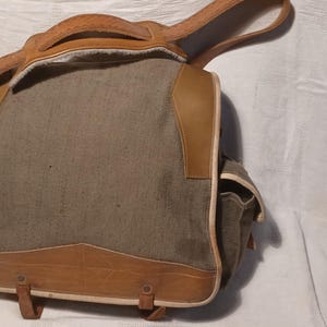 Vintage 1980&#39;s Military Green Canvas Bag - Shoulder Bag.