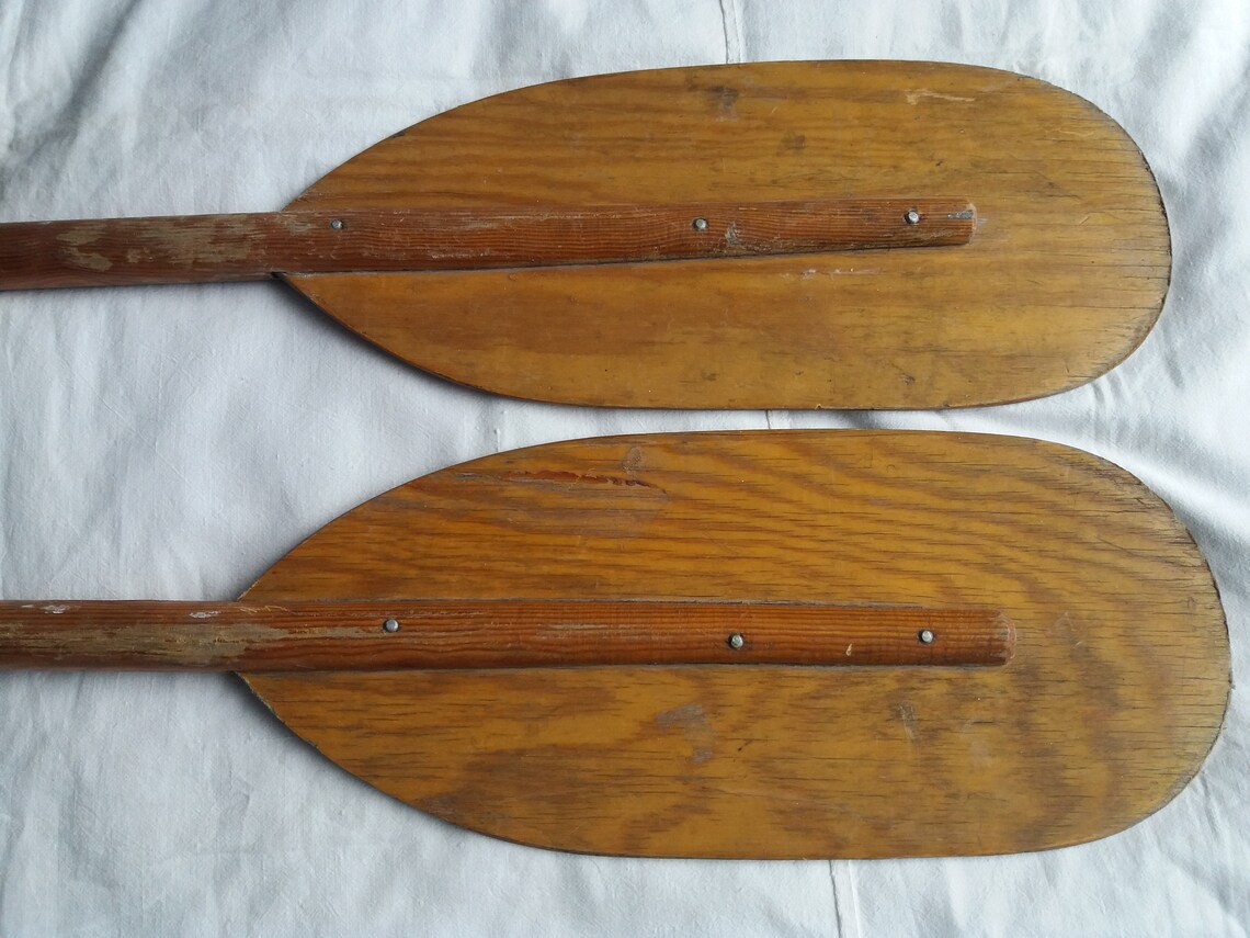 Vintage Wooden Paddles for a Boat Etsy