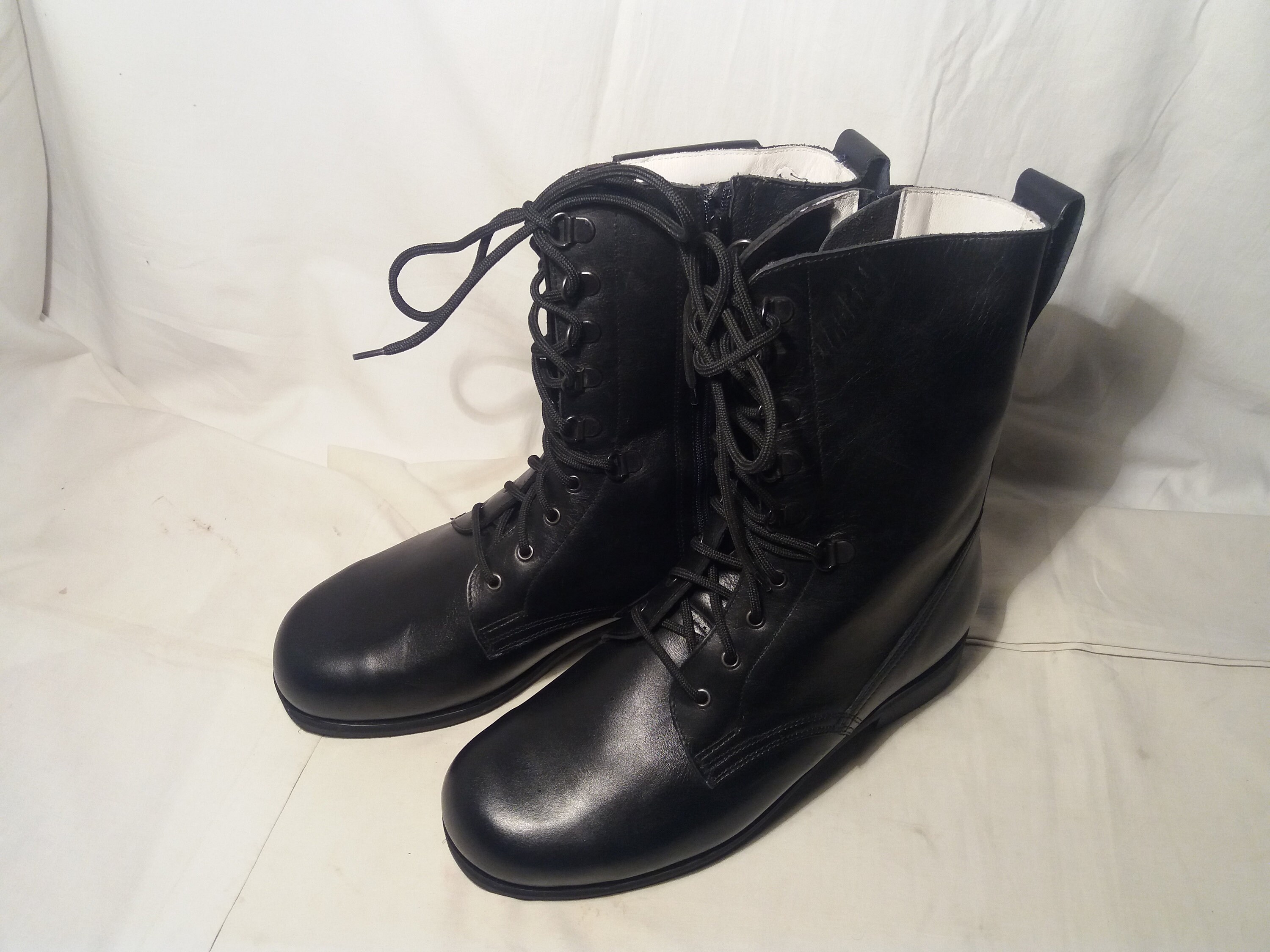 Vintage Black Leather Hunting Boots NEW Etsy