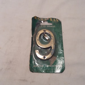 Vintage Brass House Number - Door Sign