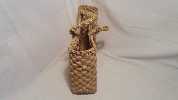 Vintage 1980's Handmade Straw Bag - NEW - image 3