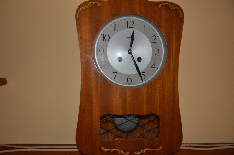 Horloge Murale Mécanique Russe – Ancienne Marine CCP – Remontage Manuel Original