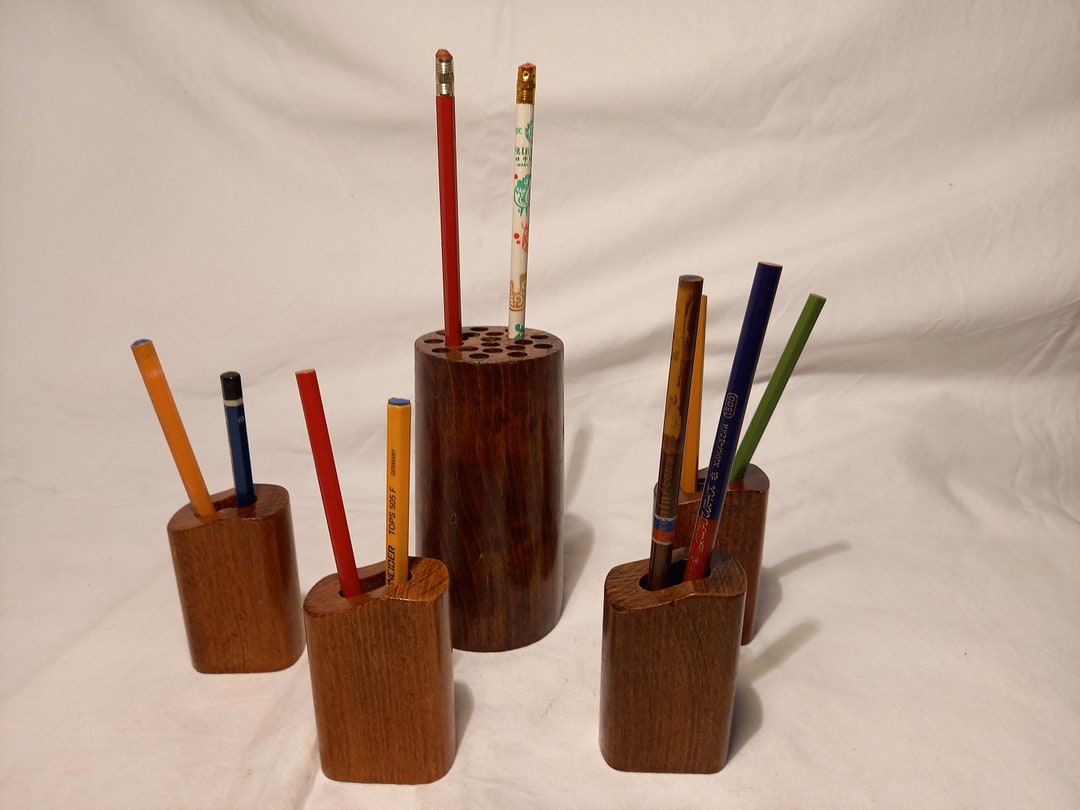 Vintage Handmade Wooden Pencil Cases SET Etsy UK