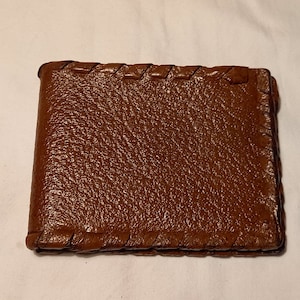 Vintage Handmade Dark Brown Leather Men&#39;s Wallet