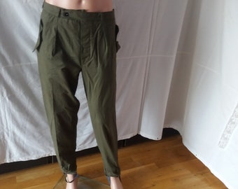 Vintage 1980's Military Green Canvas Pants