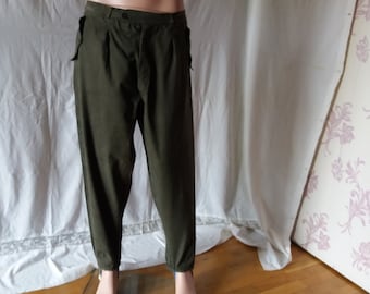 Vintage 1980's Military Green Canvas Pants