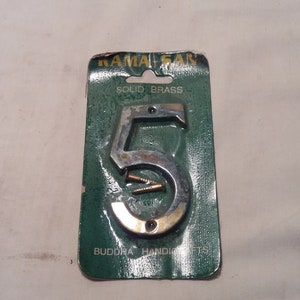 Vintage Brass House Number - Door Sign