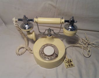 Vintage 1987's White Telephone - Retro Style.Brand:STELLA - USSR.NEW