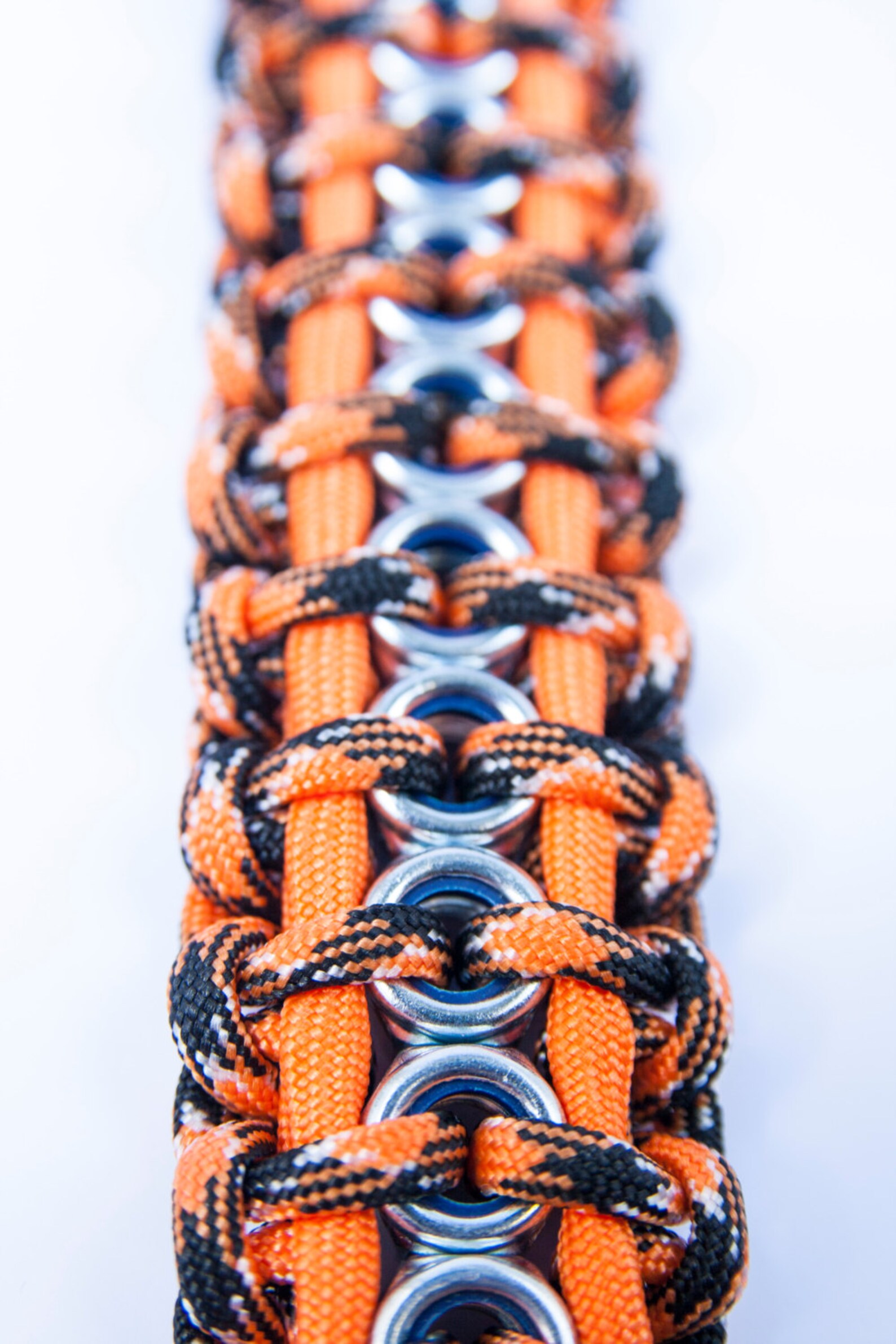 Paracord bracelet 'Screwnut style' orange Etsy