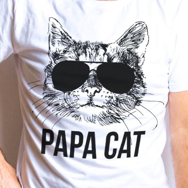 Father's day gift Papa cat shirt Gift for husband Gift for father Dad to be New dad Father's day gift Fathers gift Cat t shirt