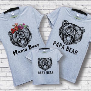 Maman Ours Papa Ours Bebe Ours Mama Ours Chemise Papa Ours Etsy