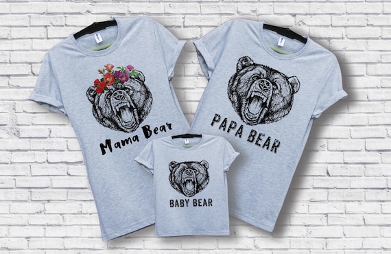 Mama Bear Papa Bear Baby Bear Mama Bear Shirt Papa Bear Shirt Etsy