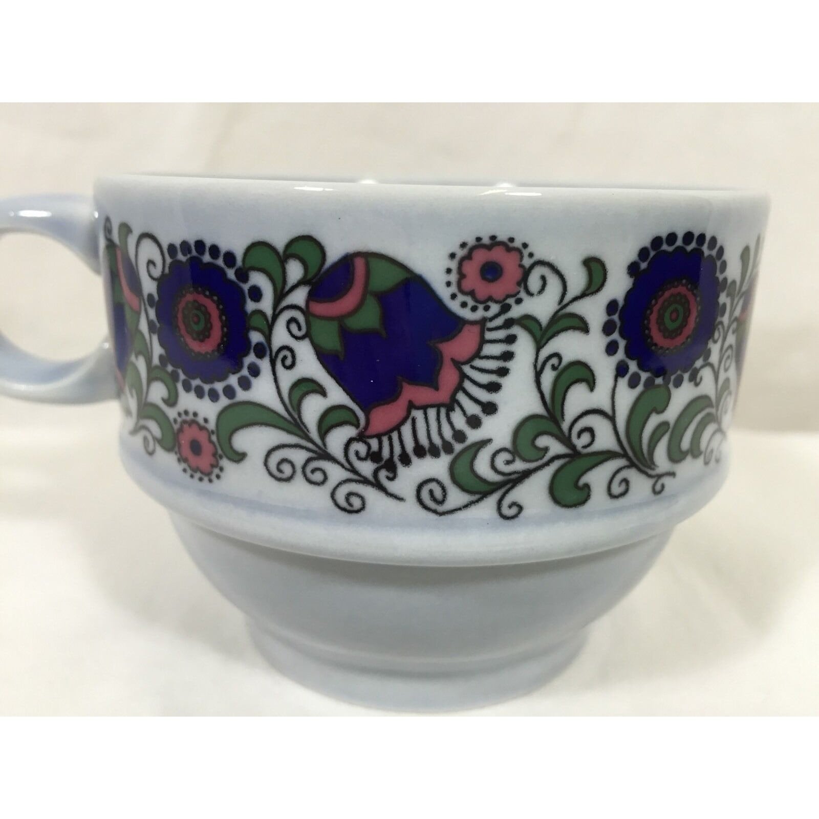 Floral Coffee Mug with Bell Flowers Goebel Oeslauer Tea Cup Manufaktur West Germany