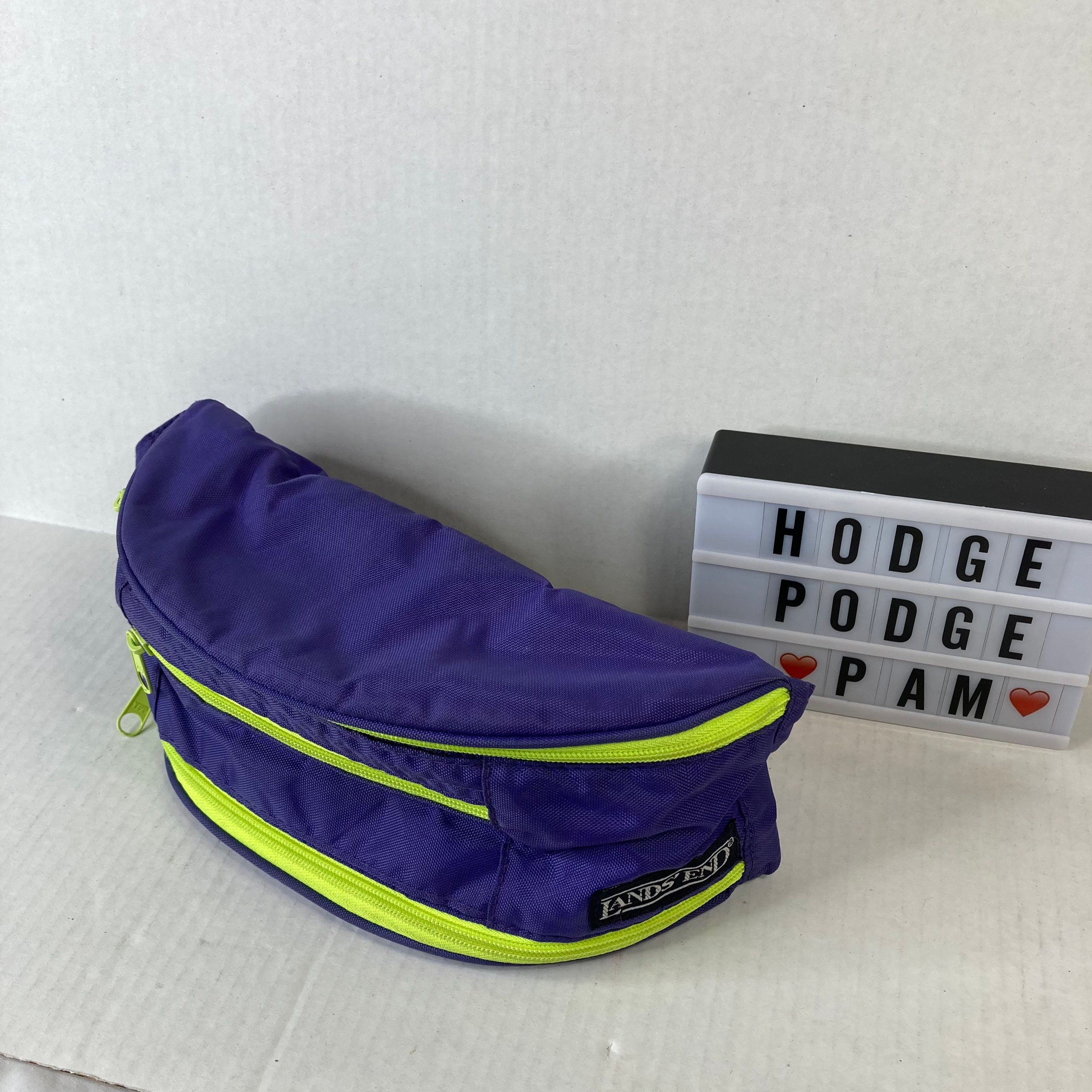 Vintage Lands End Nylon Fanny Pack Belt Bag Purple with Etsy