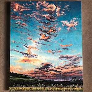 Dirt Road Sunset — Original oil painting