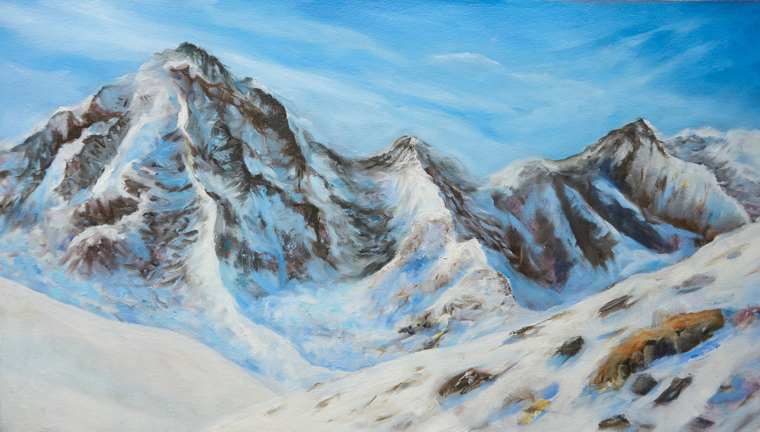 Montagnes de peinture / / montagnes paysage / / montagnes | Etsy