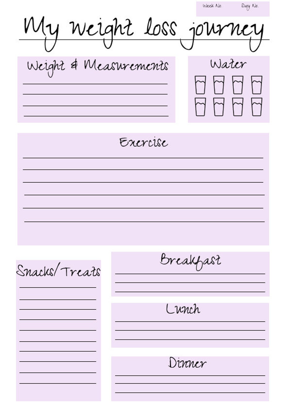 Weight Loss Journal Printables