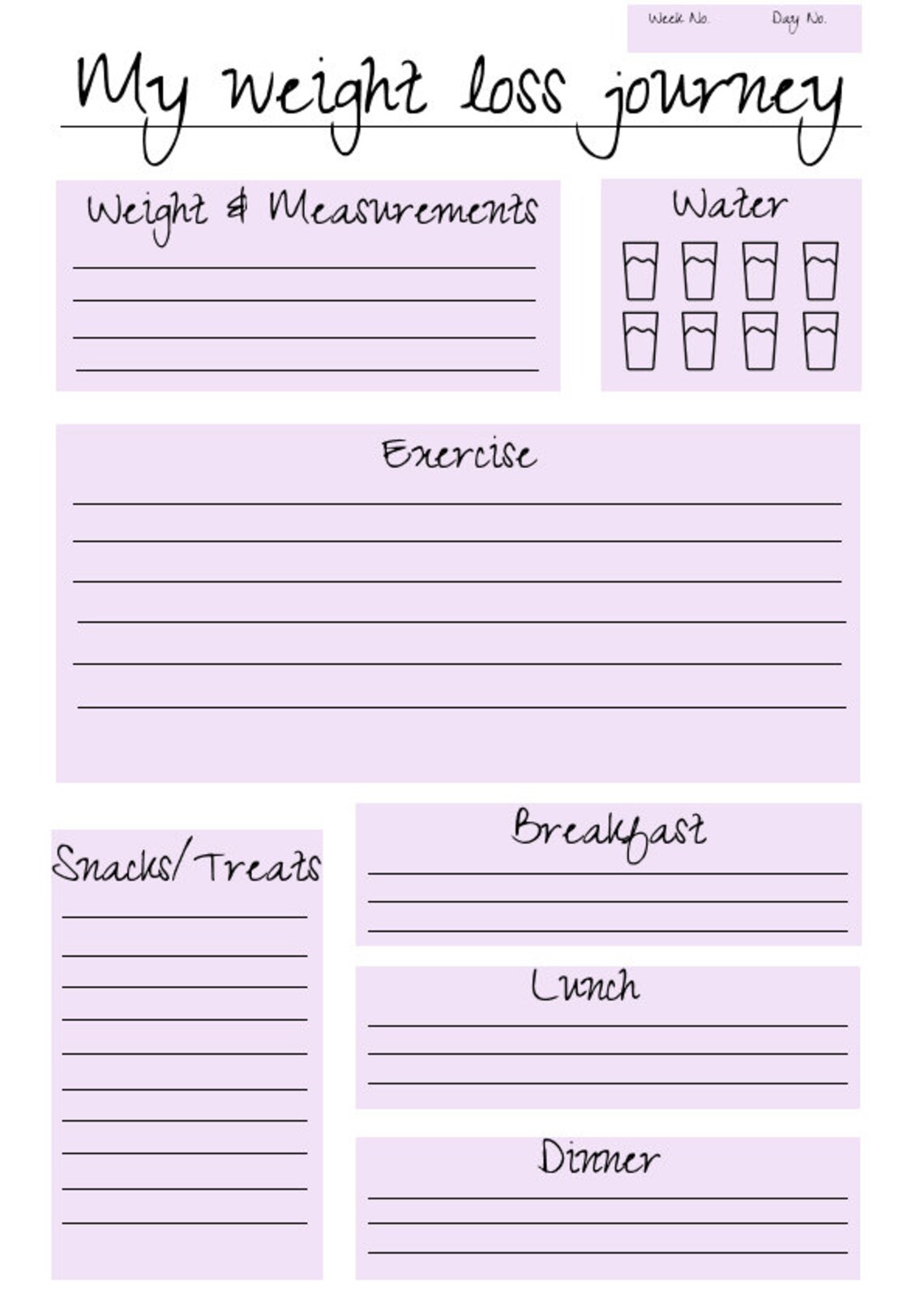 Weight Loss Journal Printables