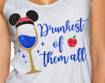 Drunkest Of Them All - Snow White Inspired Magicaly Glitter Shirt - Epcot Food and Wine Festival