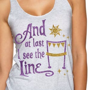 And At Last I See The Line Glitter Shirt - Tangled Magical Glitter Shirt - Magical Run Shirt